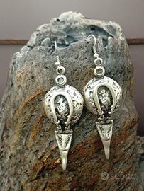 orecchini turchi pendenti Zama rifinita argento 