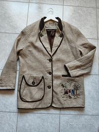 Blazer vintage CF Country 100% lino TgXL/XXL