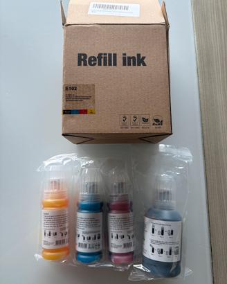 Kit Inchiostro Ricarica Stampante E102 CMYK