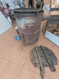 Fugone e paiolo in rame