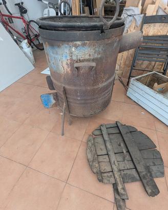 Fugone e paiolo in rame
