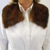 Splendido Collo Pelliccia di Vero Visone Naturale