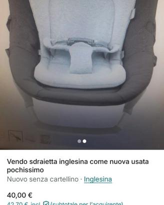 sdraietta inglesina colore grigio