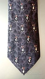 Looney Tunes Cravatta pura seta Silvestro