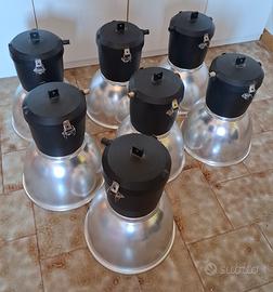 Lampade industriali vintage da capannone, anni '80