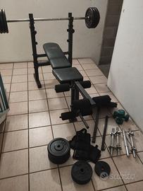 Set Palestra - Panca Fassi Multif+105kg+acc