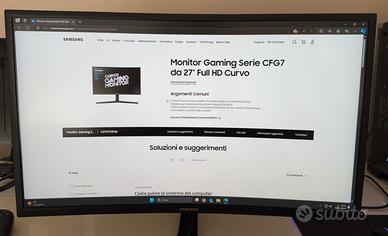 Monitor gaming Samsung CFG73 QLED 144hz FullHD