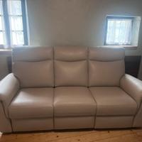 Divano in pelle 3 posti con relax