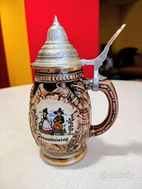 Boccale da birra in ceramica, vintage 