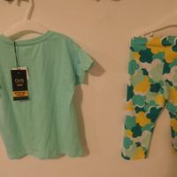 Set 2 completi estivi 100% cotone Bambina 5/6 anni