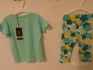 Set 2 completi estivi 100% cotone Bambina 5/6 anni