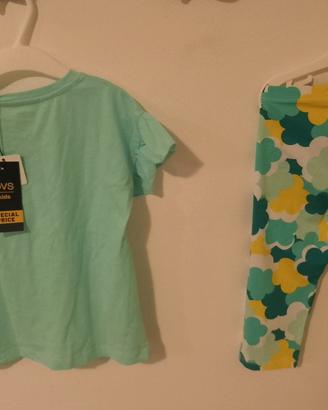 Set 2 completi estivi 100% cotone Bambina 5/6 anni