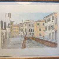 Quadro Lucca acquerello dipinto