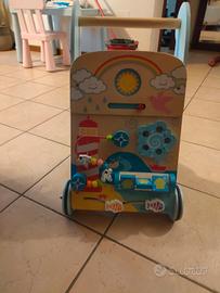 Carrellino primi passi in legno 20 euro