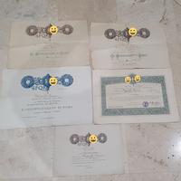 5 diplomi/premi scolastici del ventennio 