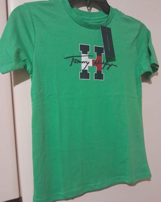 t shirt verde Tommy hilfigher bimbo 6 anni nuova
