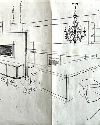 Cucina moderna completa di elettrodomestici