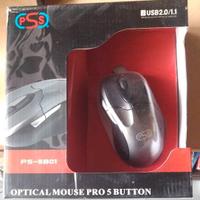 MOUSE OTTICO 5 TASTI CON FILO USB