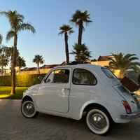 Fiat 500 vintage bianca restaurata