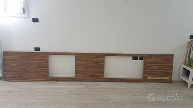 bancone cucina con fori di lavello e fornello 