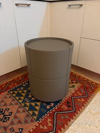 Comodino rotondo minimalista in legno - Nuovo