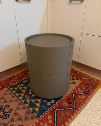 Comodino rotondo minimalista in legno - Nuovo