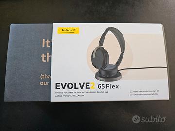 Headset Jabra Evolve2 65 Flex + base ricarica