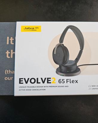 Headset Jabra Evolve2 65 Flex + base ricarica