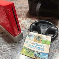 Console Nintendo Wii rossa + videogioco + volante