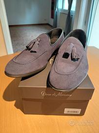 Mocassini camoscio tg45 color blu