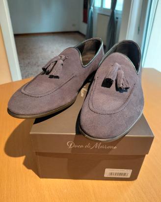 Mocassini camoscio tg45 color blu