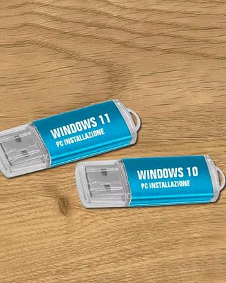 windows 11 e 10 USB reinstallazione sistema