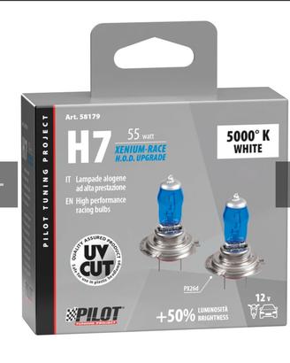 coppia lampadine tipo h7 xenon h.o.d nuove 5.000k