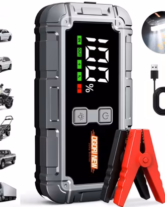Avviatore batteria di emergenza per auto moto 3in1
