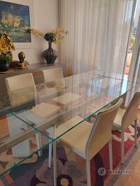  Tavolo di cristallo marca Cattelan 