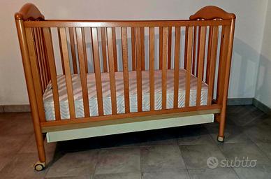 Lettino in legno per bambino + materasso lana H18