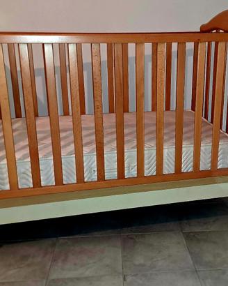 Lettino in legno per bambino + materasso lana H18