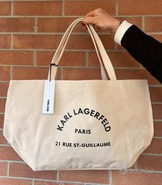 KARL LAGERFELD-borsa in cotone