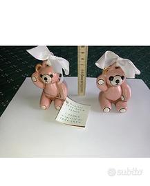 Lotto 2x Thun Lene Teddy Tomy Orso Orsetto Orsacch