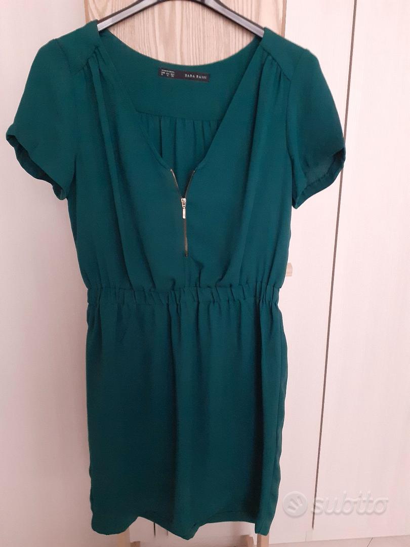 Abito Zara color verde smeraldo Abbigliamento e Accessori In vendita a Brescia