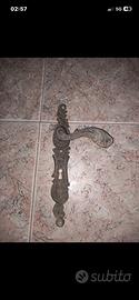 Maniglia porta vintag ottone barocco antico placca