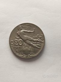 moneta 20 centesimi del 1921