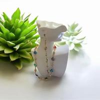 Set gioielli 3pezzi con cristalli colorati