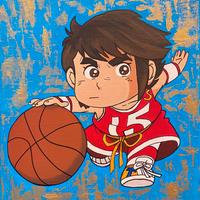 Gigi la trottola quadro su tela 30x40 anime manga