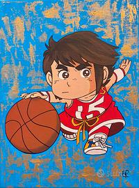 Gigi la trottola quadro su tela 30x40 anime manga