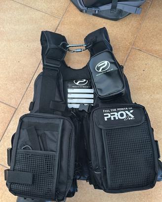 Gilet pesca salvagente con tasche