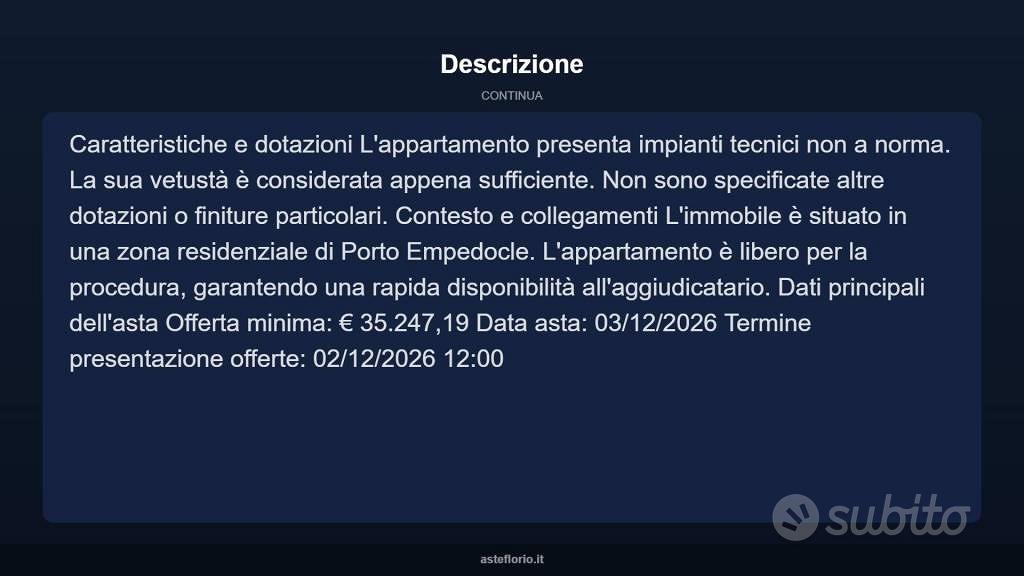 Appartamento – Porto Empedocle, Piano Lanterna, Ciuccafa - Altro