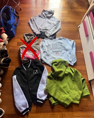 Set 4 felpe/giacche ragazza taglia S