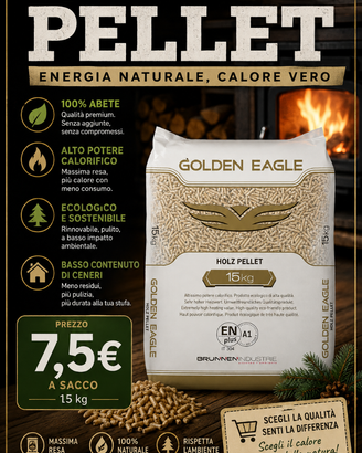 Pellet golden 100% abete 7,5€