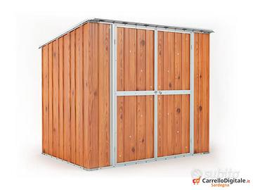 Casetta in lamiera box Acciaio 231x175 fin legno